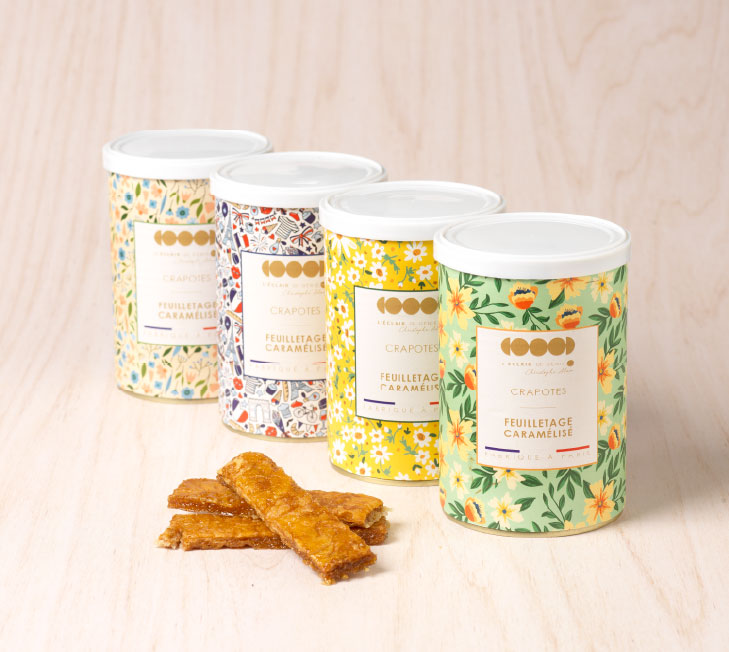 Identité visuelle packaging l'éclair de génie gamme annuel 2025 2026 Crapotes
