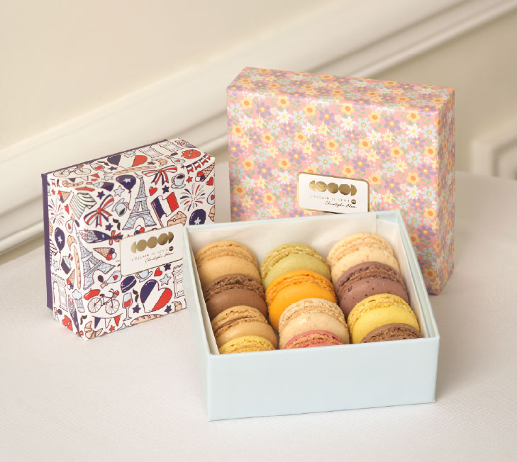 Identité visuelle packaging l'éclair de génie gamme annuel 2025 2026 Macarons