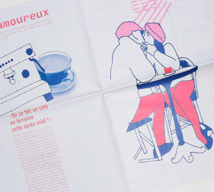 Édition mise en page illustration Lavazza