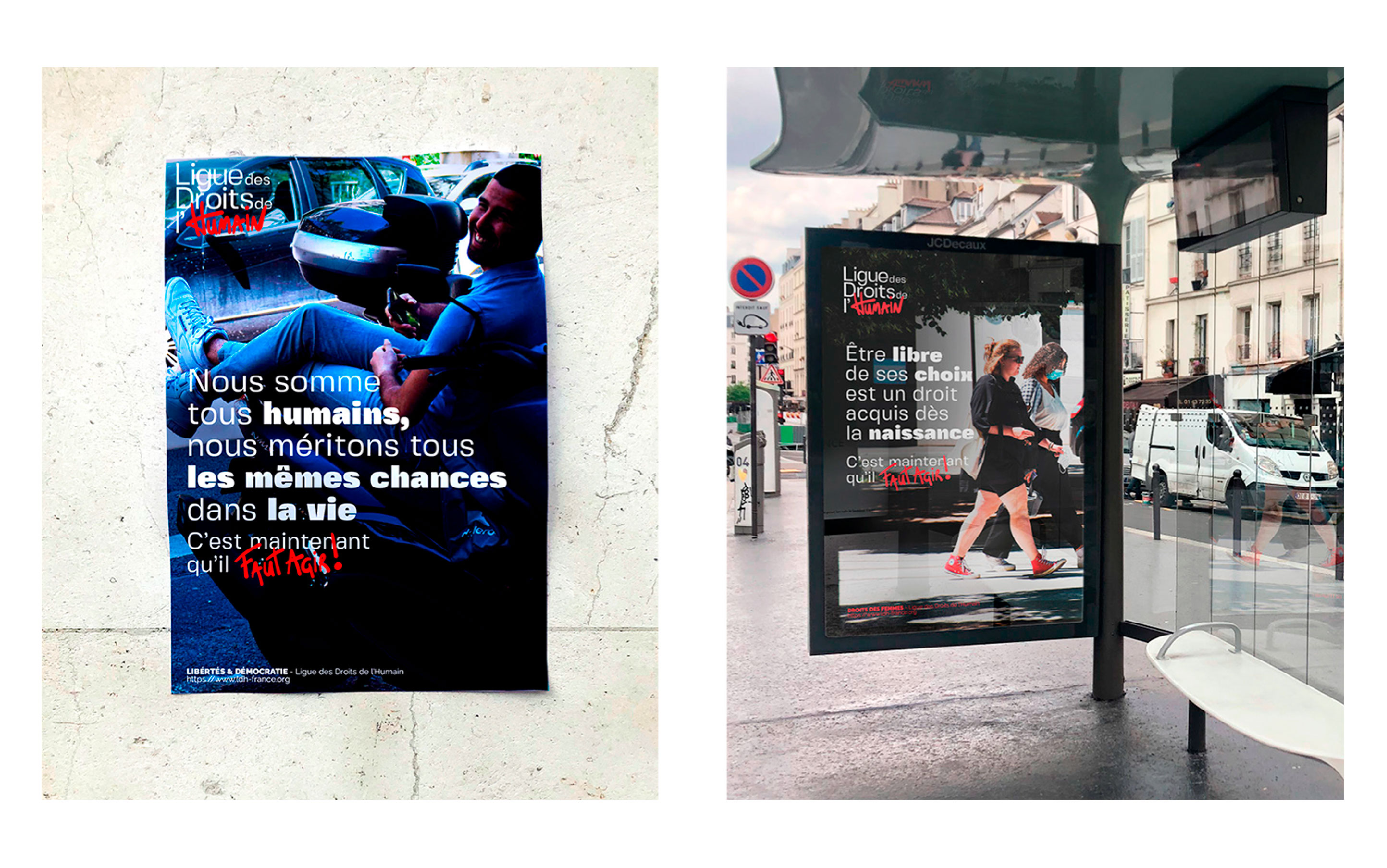 Identité visuelle campagne communication logo ligue des droits de l'homme